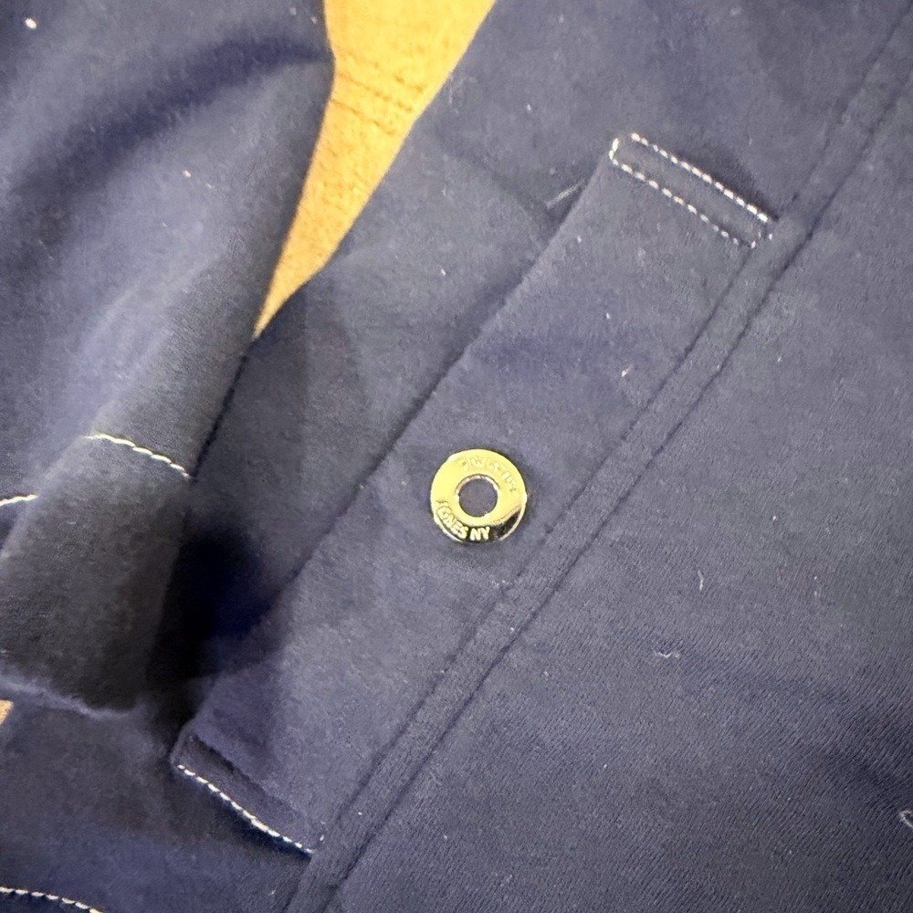 Jones New York Navy Utility Jacket with White Accents - Picture 4 of 13